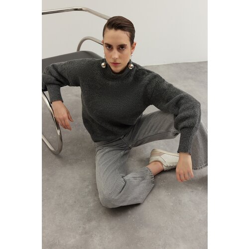 Trendyol Sweater - Gray - Regular fit Slike