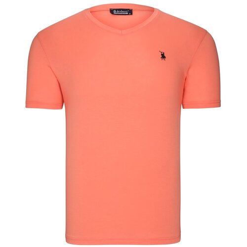 Dewberry T8568 V COLLAR MEN'S T-SHIRT-ON ORANGE Cijene