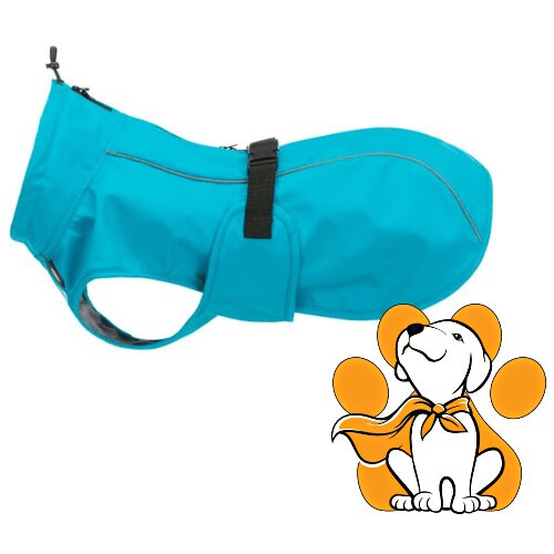 Trixie Vimy Raincoat Turquoise L 62 cm, Tirkizni Kišni Mantil Sa Kapuljačom Cene