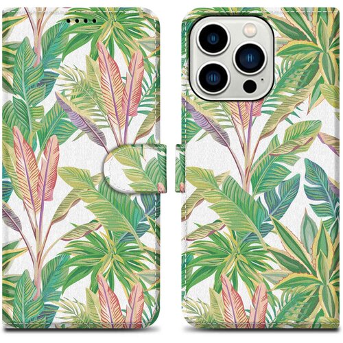Cadorabo Ohišje, združljiv z Apple - Design Green Rainforest št. 8 - Zaščitni pokrov z magnetnim zapiranjem, funkcijo stojala in režo za kartico, (20617238) Cene
