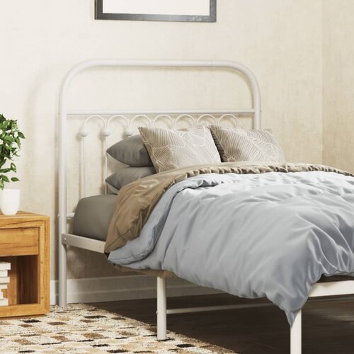 vidaXL Kovinsko vzglavje belo 90 cm Cene