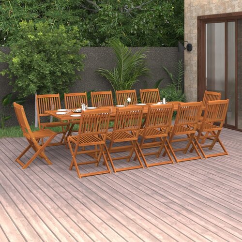  13-dijelni vrtni blagovaonski set 280x90x75 cm bagremovog drva Cijene
