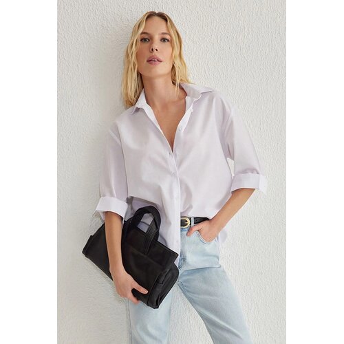 TRENDYOLMILLA muška košulja Twoss25Go00095, bela Cene