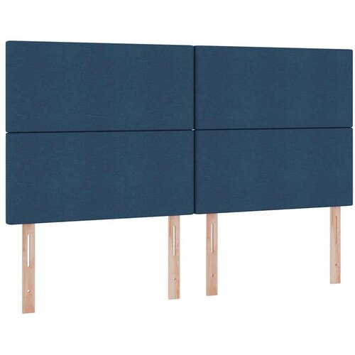  Krevet S LED lampica s uzglavljem Plava 180 x 200 cm tkanina Slike