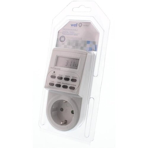 Well timer digitalni 24H, 16A, 3500W, IP20, bela barva, (20823025) Cene