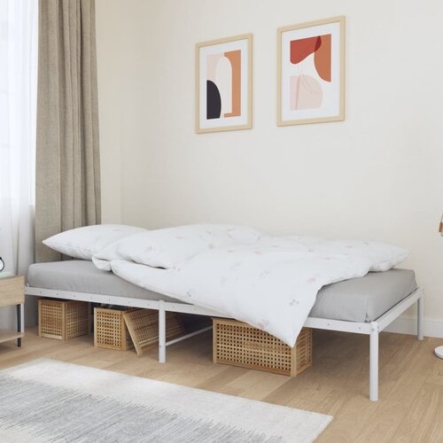 The Living Store Kovinski posteljni okvir bel 107x203 cm - Posteljni Okvir, (21526201) Slike