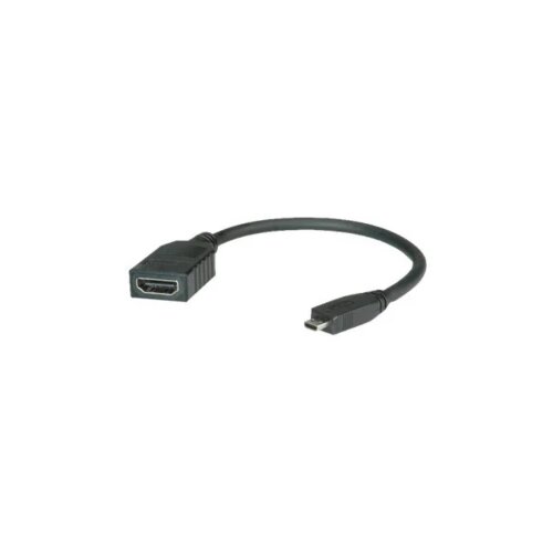 Value HDMI priključni kabel HDMI A utičnica, HDMI Micro D utikač 0.15 m crna 11.99.5584 sa zaštitom HDMI kabel Cijene