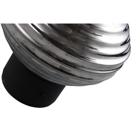 REALITY Temno siva steklena LED stenska svetilka na USB &amp;oslash; 15,5 cm Earl &amp;ndash; Slike