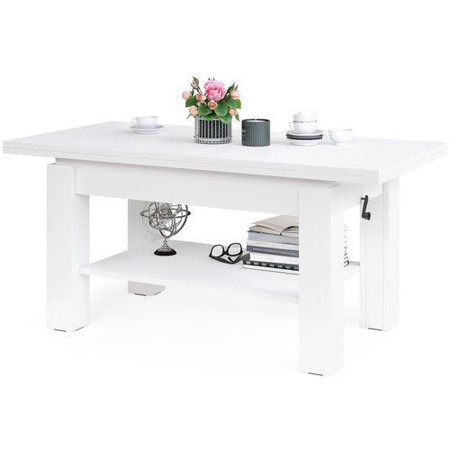 Mazzoni Multifunkcionalni sto na razvlačenje Bravo, 130x59.5-71.5x65-130cm, Beli Slike