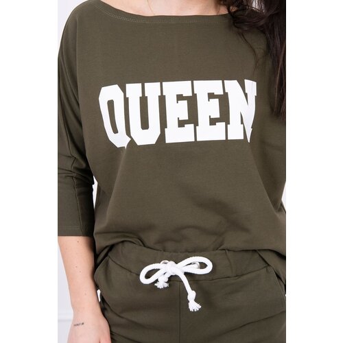 Kesi Set with Queen print khaki Cene