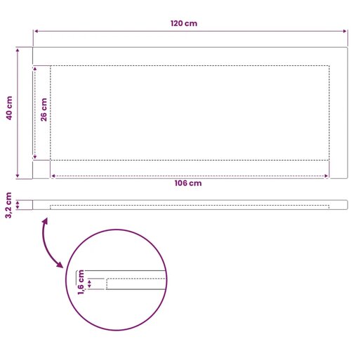  Pravokutni stolni vrh 120 x 40 x 3 2 cm Pravokutni - Prirodna 120 x 40 x 3 2 cm Pravokutno Slike