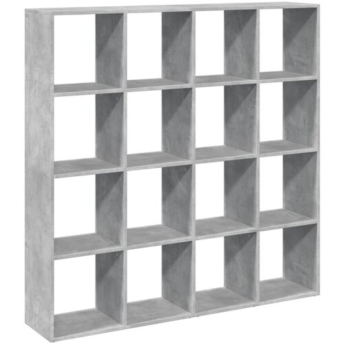Maison Chic Knjižna omara - Knjižni regal betonsko siva 137,5x29x137,5 cm inženirski les, (21725450) Slike