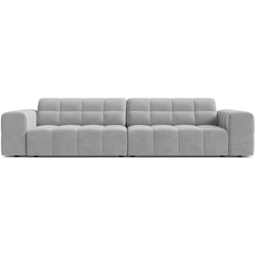 Cosmopolitan Design Svetlo siva žametna sedežna garnitura 252 cm Chicago &amp;ndash; Slike