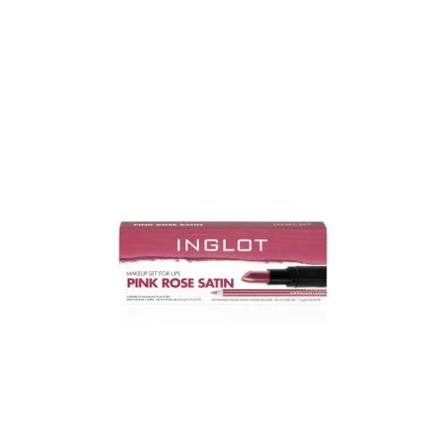 Inglot Makeup Set for lips PINK ROSE SATIN