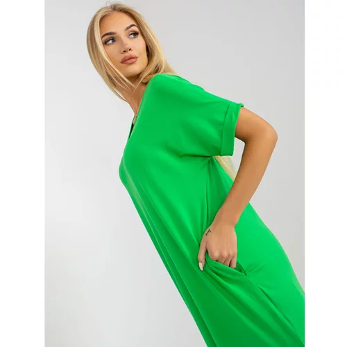 Fashion Hunters Green oversize dress with pockets OH BELLA