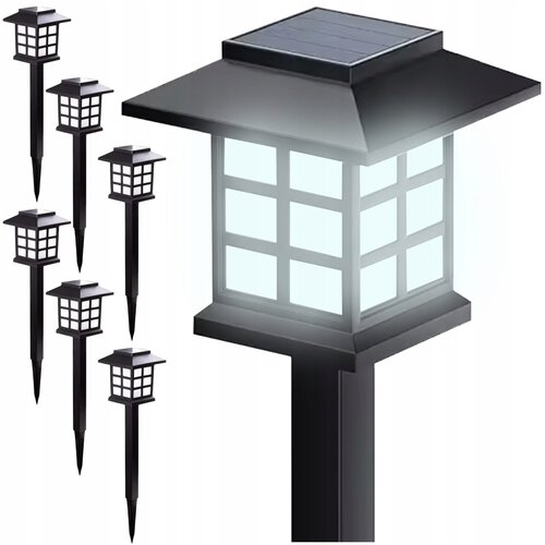  6x solarna talna LED hladno bela vrtna svetilka 37cm Slike