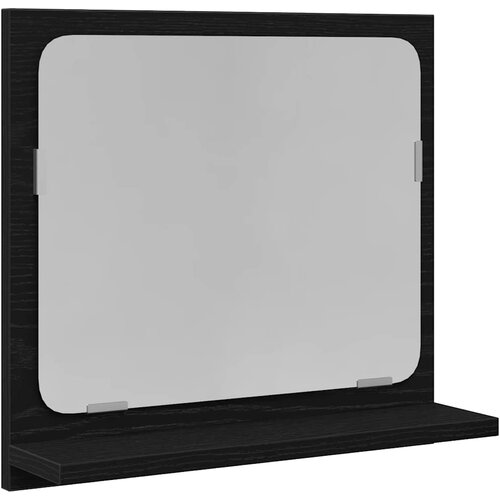  Kupaonsko ogledalo crni hrast 40x10,5x37 cm Inženirsko drvo Slike