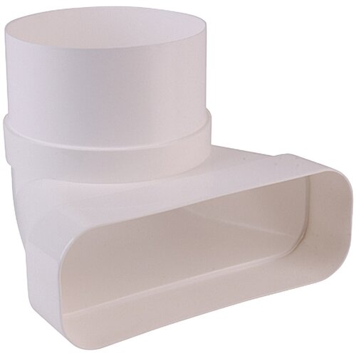 OEZPOLAT koljeno za okruglu-plosnatu ventilacijsku cijev (dimenzije spojnog dijela: 230 x 80 mm, promjer spojnog dijela: 150 mm) Cijene