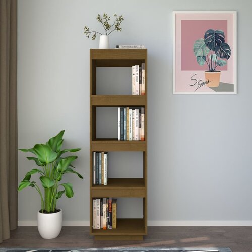  za knjige / pregrada boja meda 40x35x135 cm od borovine Slike