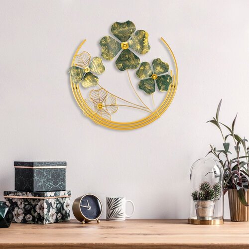 Wallity Zidna dekoracija Shihezi, 50x50 cm, Zeleno-zlatne boje Slike