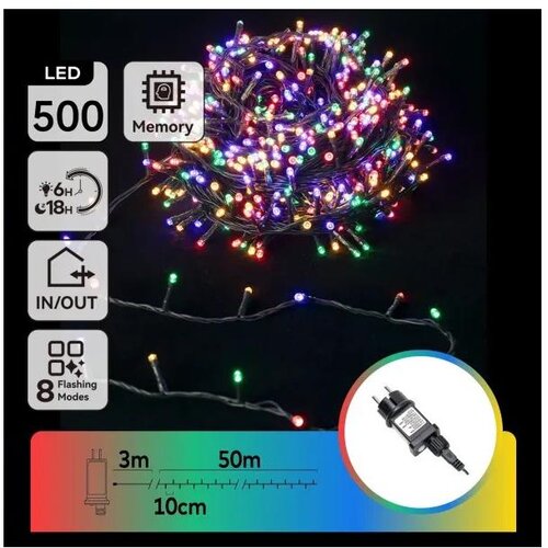 Aigostar LED RGBY Spoljni božićni niz 500xLED/3,6W/230V 50m IP44 Slike