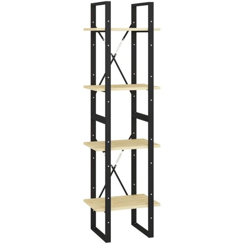 VidaXL Knjižna omara 4-nadstropna 40x30x140 cm trdna borovina Slike