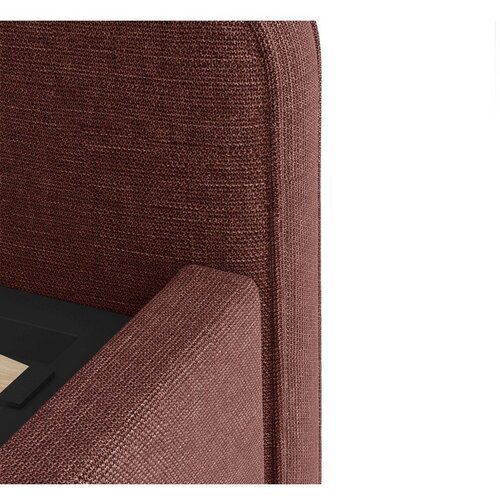 Micadoni Rožnata oblazinjena zakonska postelja z letvenim dnom 160x200 cm Eda &amp;ndash; Slike