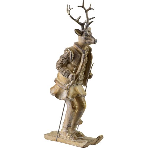 Mondex Figura poliresin Santa Lila Los Na Smučeh 16x11x32.5 rjava 1kos, (5000348757) Slike