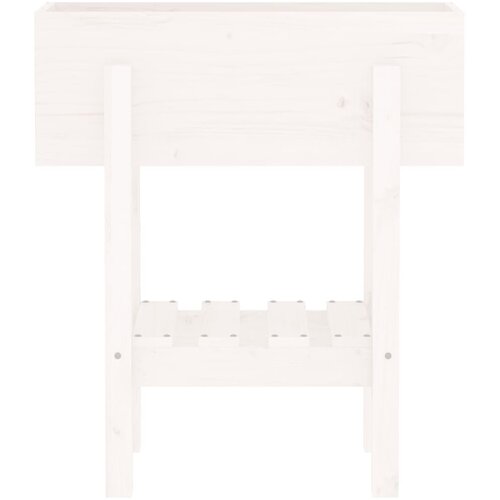  Vrtna sadilica bijela 62 x 30 x 69 cm od masivne borovine Slike