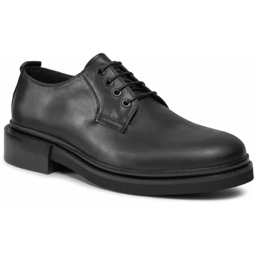 Calvin Klein Nizki čevlji Postman Derby HM0HM01356 Triple Black 0GJ