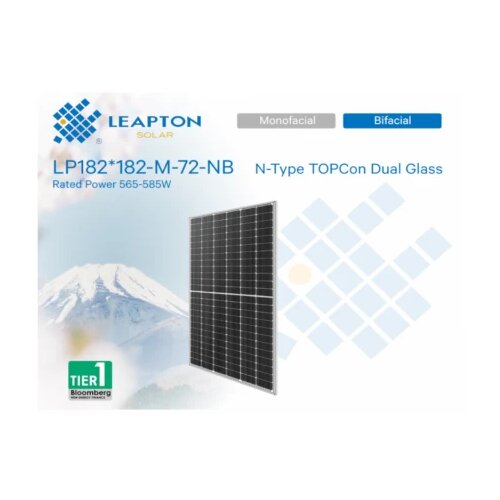 Leapton energy PV modul LEAPTON,580W,BF,N tip,1400mm, silver frame Slike