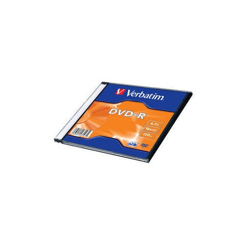 Verbatim DVD-R 43547 Single Slim Case, MattSilver 4.7GB/16x AZO+ disk Slike