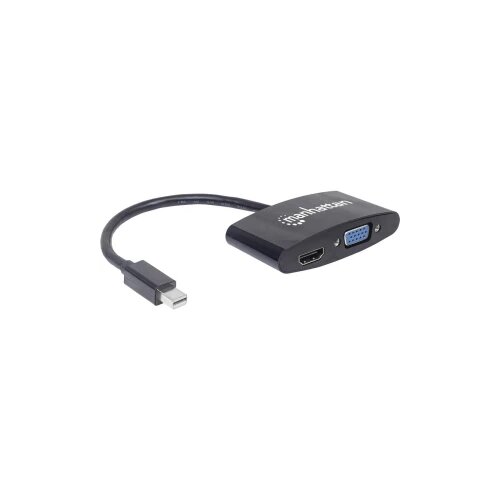 Manhattan DisplayPort / VGA / HDMI Adapter [1x Muški konektor Mini DisplayPort - 1x Ženski konektor VGA, Ženski konektor HDMI] Crna Manhat Cijene