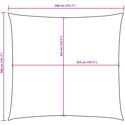  42302 Sunshade Sail Oxford Fabric Square 3,6x3,6 m Anthracite Slike