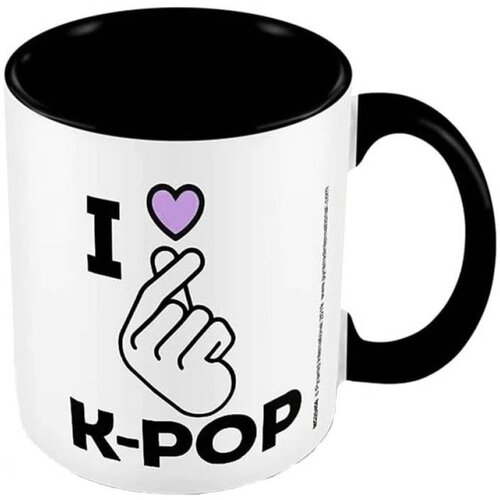 Pyramid &amp;Scaron;olja - KPop - I Love K-Pop - Black Coloured Inner Mug Slike