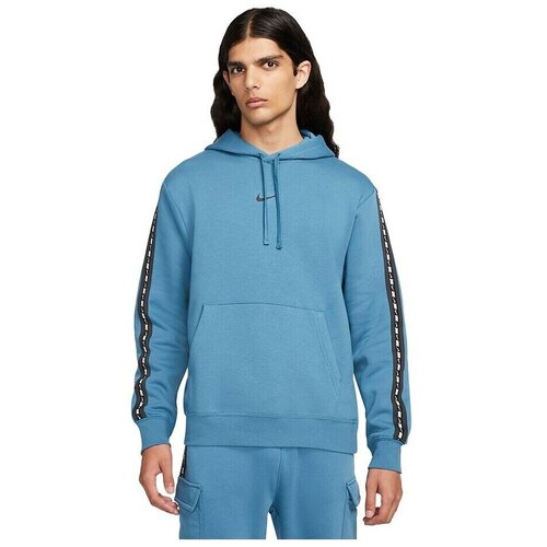 Nike Puloverji Repeat Flecee PO Hoodie BB Modra Slike