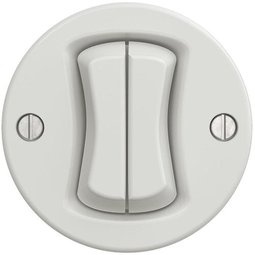  Reblig - Retro dupli prekidač za stepeni&scaron;te bez okvira br. 6+6, keramički beli Cene