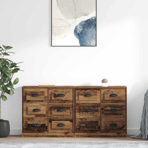  Komode 2 kom. Staro drvo 70 x 35,5 x 67,5 cm Konstruirano drvo Cijene