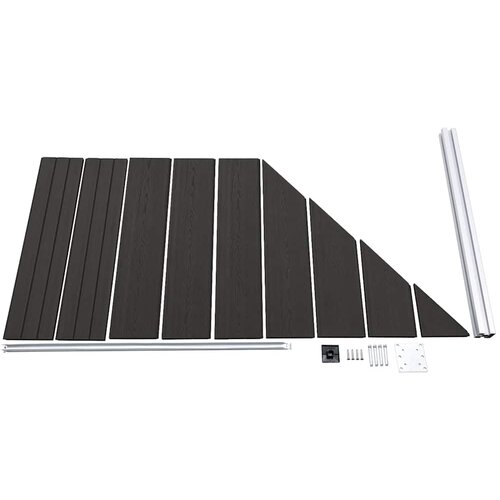  za ogradu WPC 95 x (105 - 180) cm crni Slike