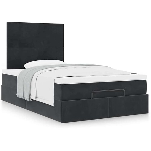  Otomanski okvir kreveta s madracima crni 120x190 cm baršunasti Cene