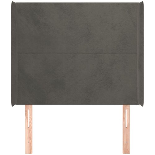  Uzglavlje s u&amp;scaron;ima tamnosivo 103x16x118/128 cm bar&amp;scaron;unasto Slike