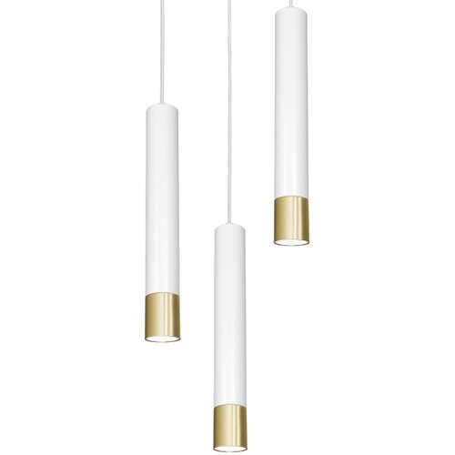  Viseći luster NEST na sajli 3xGU10/8W/230V bela/zlatna okrugao Slike