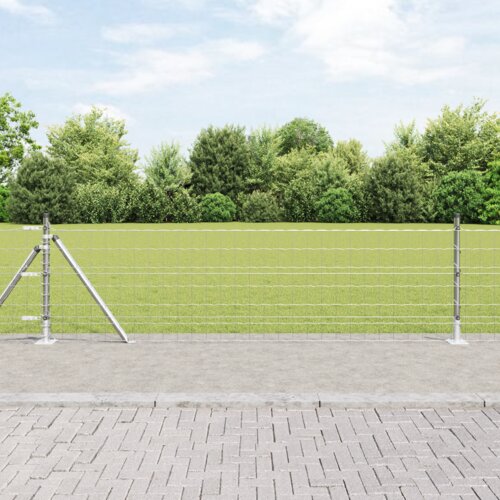vidaXL evropa ograja z 13 flankarami 0.4x50 m galvanizirano jeklo Cene