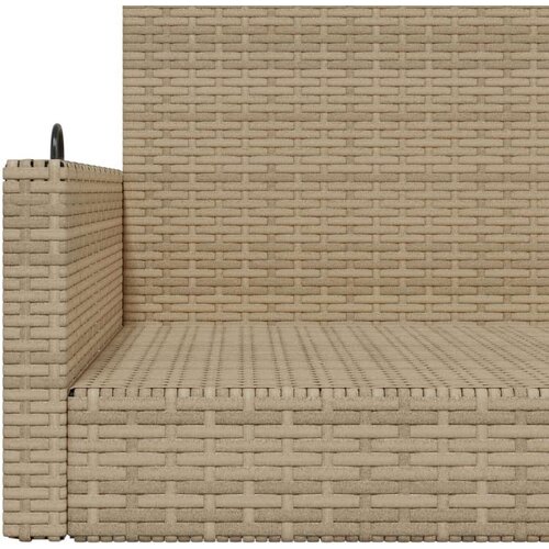 VidaXL Klupa za ljuljanje bež 119 x 56 x 48 cm od poliratana Slike