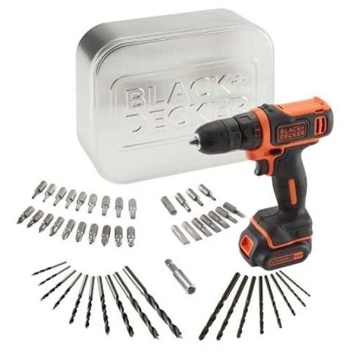 Black & Decker BDCDD12A80T Akumulatorska bu&scaron;ilica odvijač 10.8 Li-Ion + limenka + pribor Cene