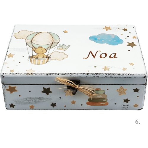  Kutija uspomena personalizirana imenom - poklon za rođenje, kr&scaron;tenje ili rođendan djeteta - 6. 20x30x10cm - 154365 Cijene