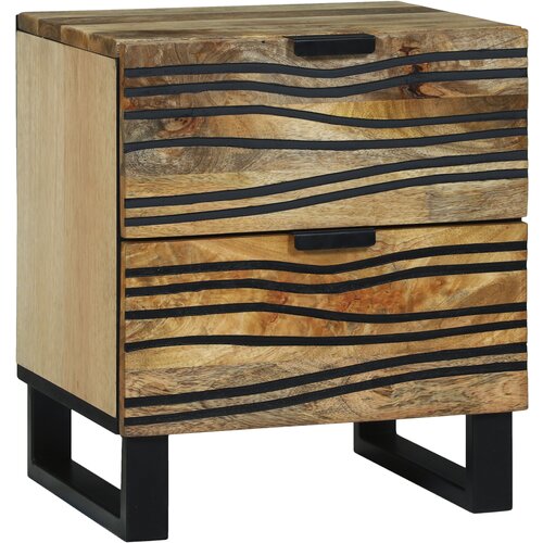 vidaXL Noćni ormarić 40x33.5x46 cm od masivnog drveta manga i inženjerskog drva Cijene