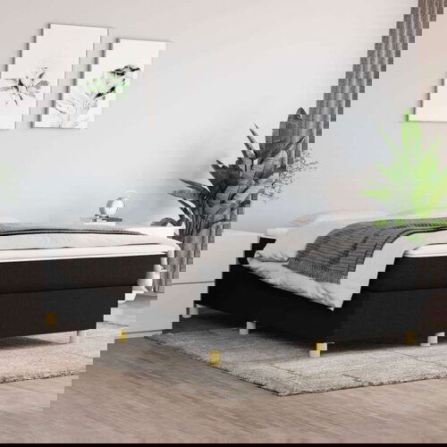  Box spring posteljni okvir črn 140x200 cm blago, (20739757) Slike