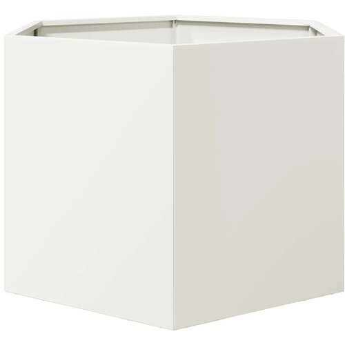 VidaXL Vrtna sadilica bijela &amp;scaron;esterokutna 69x60x45 cm čelična Slike