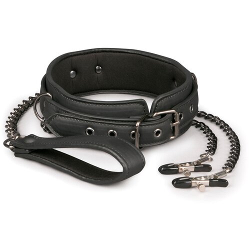 Easytoys Fetish Collection Ovratnica Easytoys s sponkami za bradavičke Cene